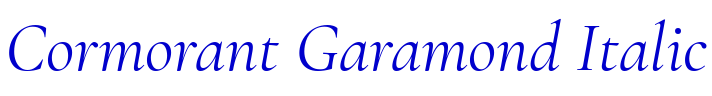 Cormorant Garamond Italic लिपि